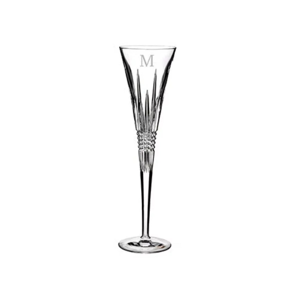 of Block Waterford Set Toasting Letter Monogram Lismore Flutes Diamond 2