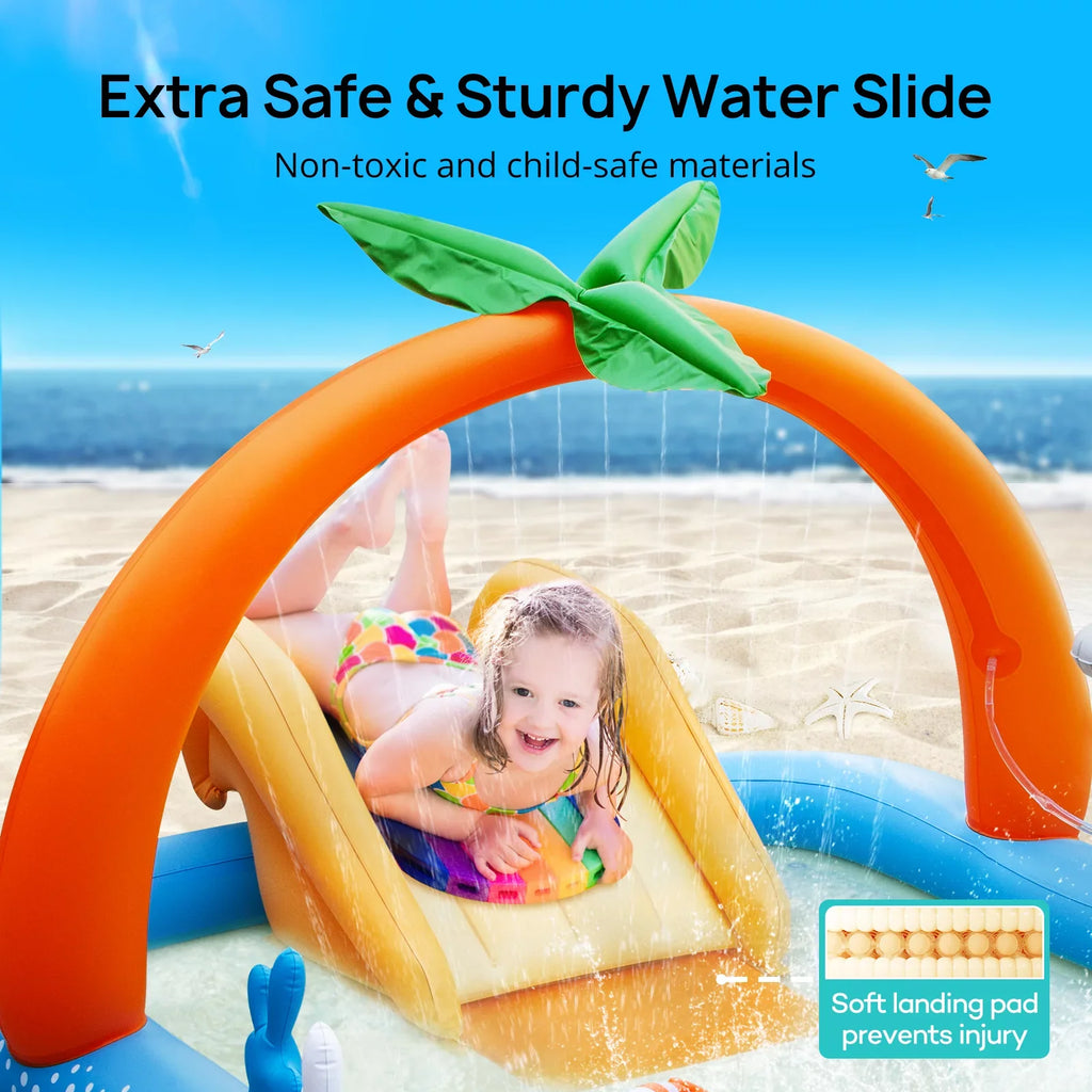 95 Kids, Rectangular Sable Backyard, Above Pool Pool, for 40in Swimming Inflatable Family, Outdoor Toddlers, x 75 Ground, x