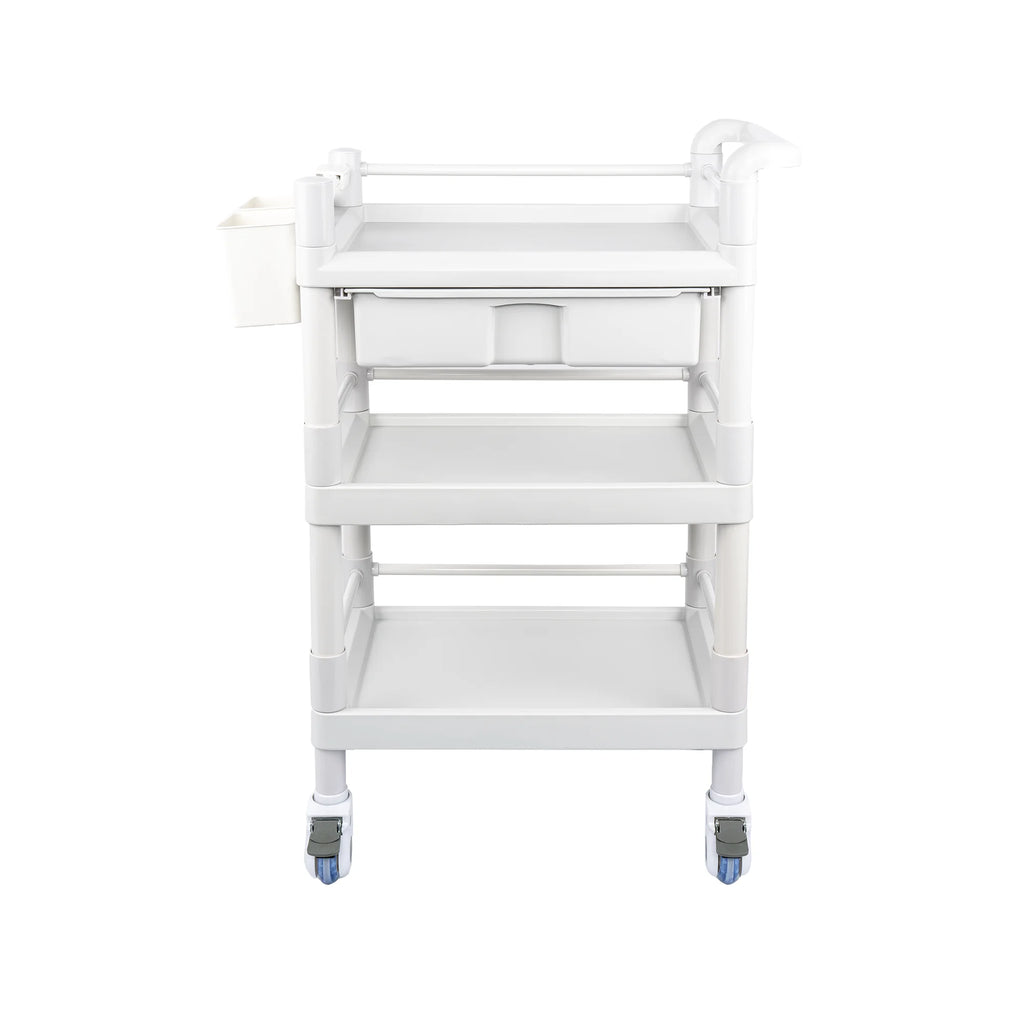 Salon Tier Trolley Buckets Lbs Beauty 3 Dental Mobile Trolley 360¡ãRotate Hospital Medical Wheels Clinic Spacious 500 Cart Medical Rolling Dirt Utility with Drawers Cart for Heavy Duty