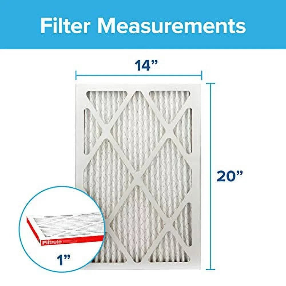 0.81) 19.81 (exact Defense, 13.81 x 6-Pack Allergen AC dimensions Filtrete Filter, 14x20x1, Micro x 1000, Air Furnace MPR