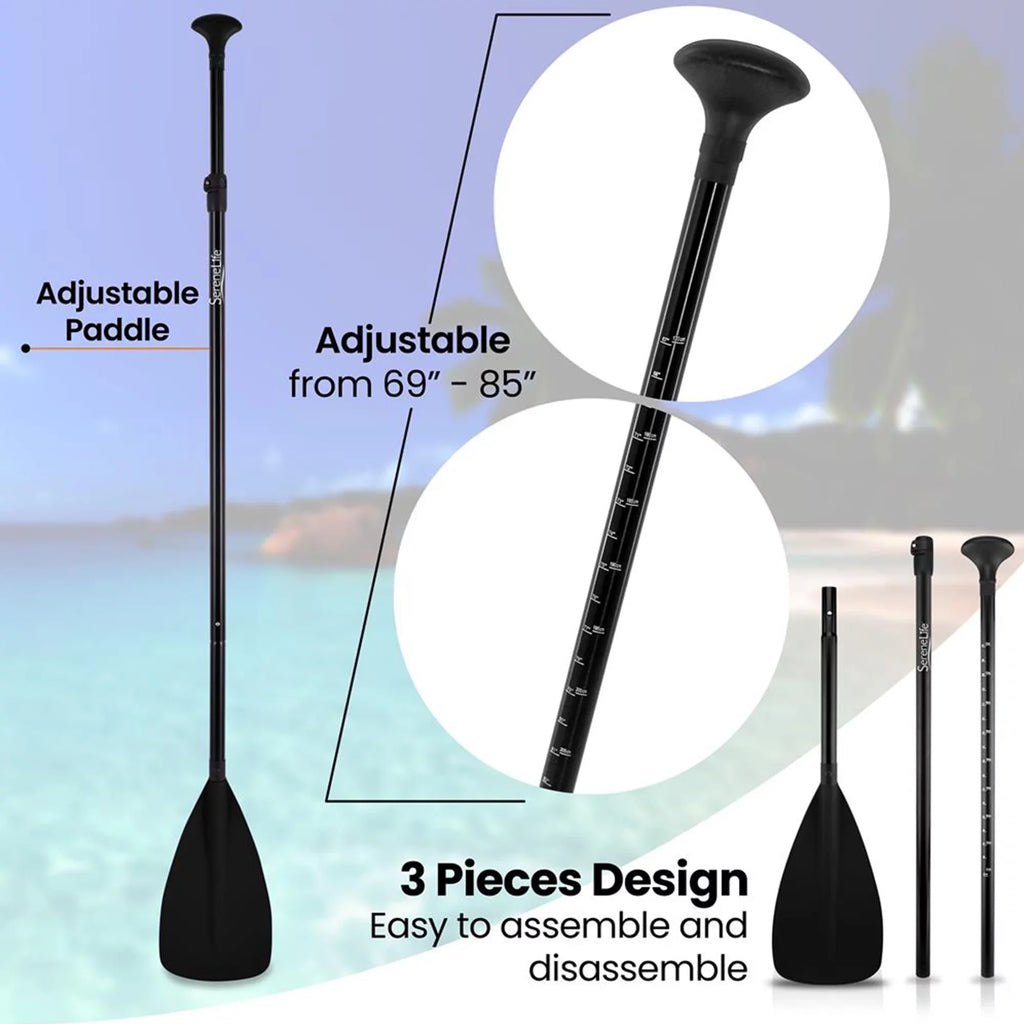 Height Oar Boards Serenelife with Up Universal Adjustable Paddle for Stand