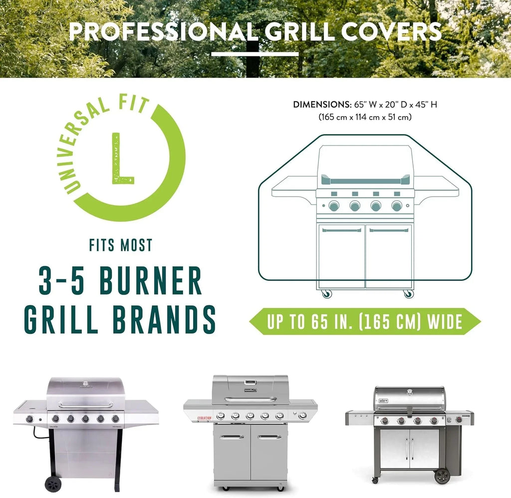 Warranty, King, Blocking Patio Inch Gas Weber, Heavy-Grade Year UV 65 and Companion Weather 5 Professional, Broil, Material, Resistant, Black Broil Cover, Char Grill Waterproof for Grill BBQ Cover