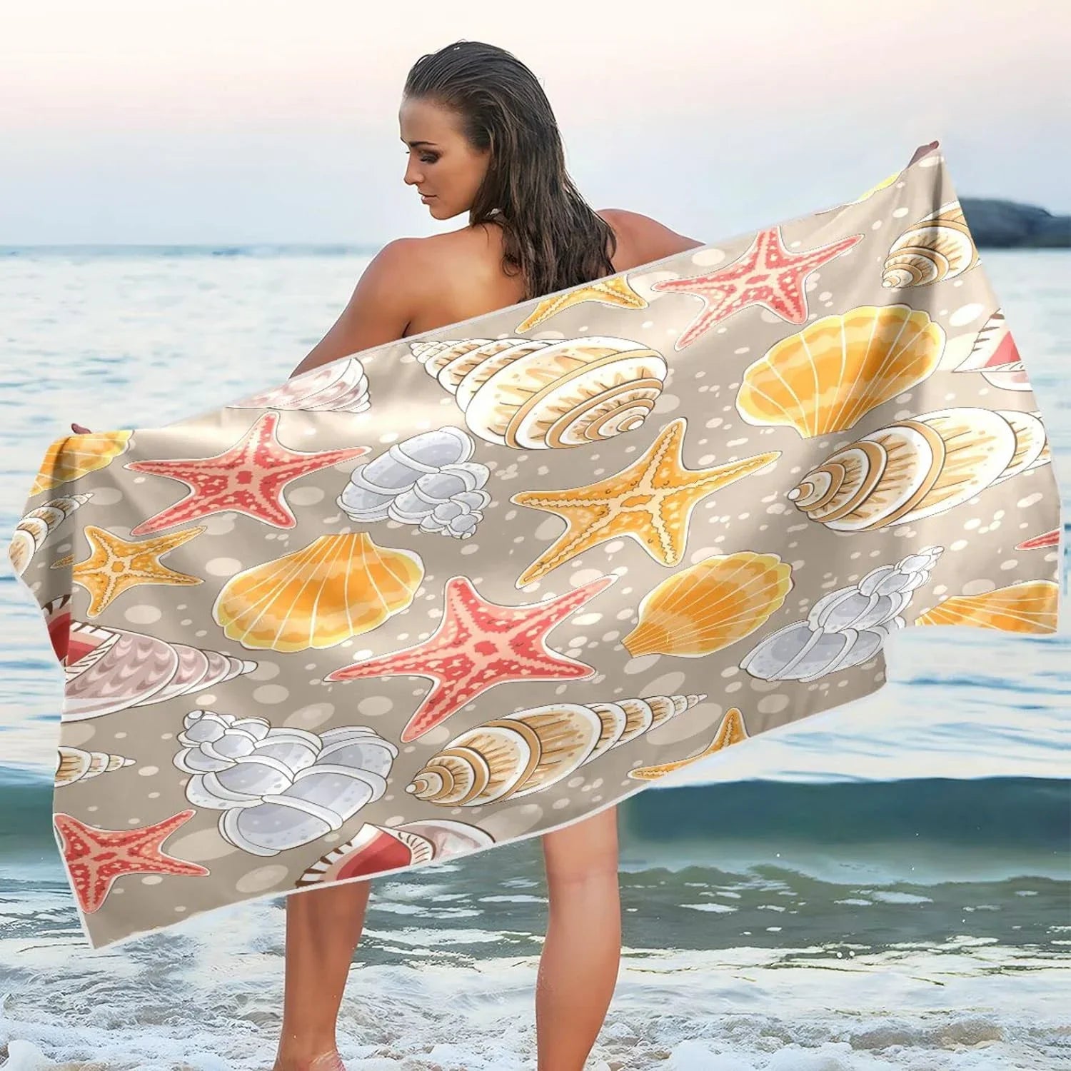 Swimming - Quick Towel Oversized Dry Compact - Holiday#2 Travel Camping Lightweight Beach Towels Absorbent Super for Seashells Bestwell Towel
