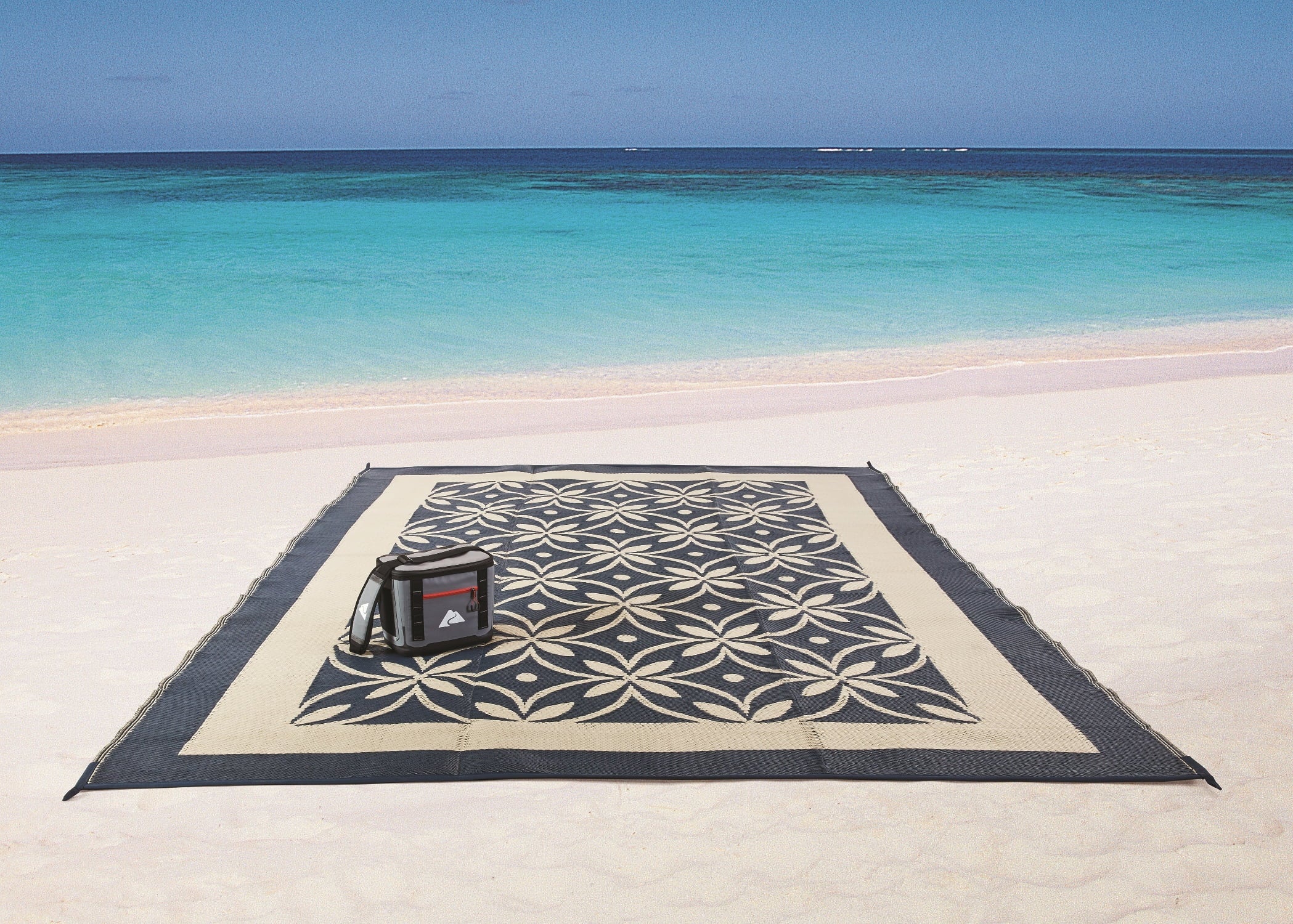 Good Reversible for Drive Patios Mat, Design Garden and RV RV Tan Patio 9x12ft Auto Blue / Flower