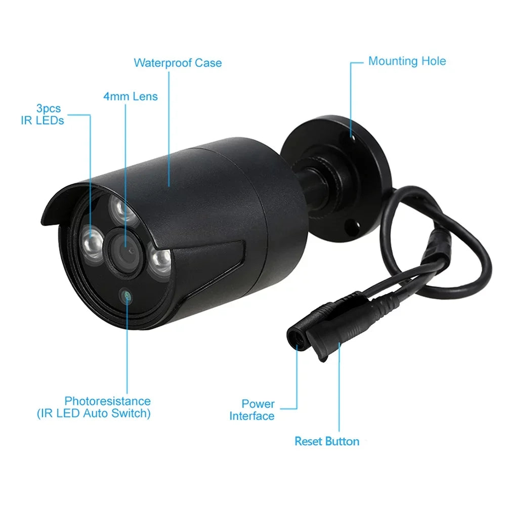 P2P Outdoor Wireless Phone Vision Control Camera Waterproof WiFi 1.0MP NVR Night with Support for 4CH 4pcs IR-CUT Kit System CCTV Motion HD Detection IP WiFi 1080P
