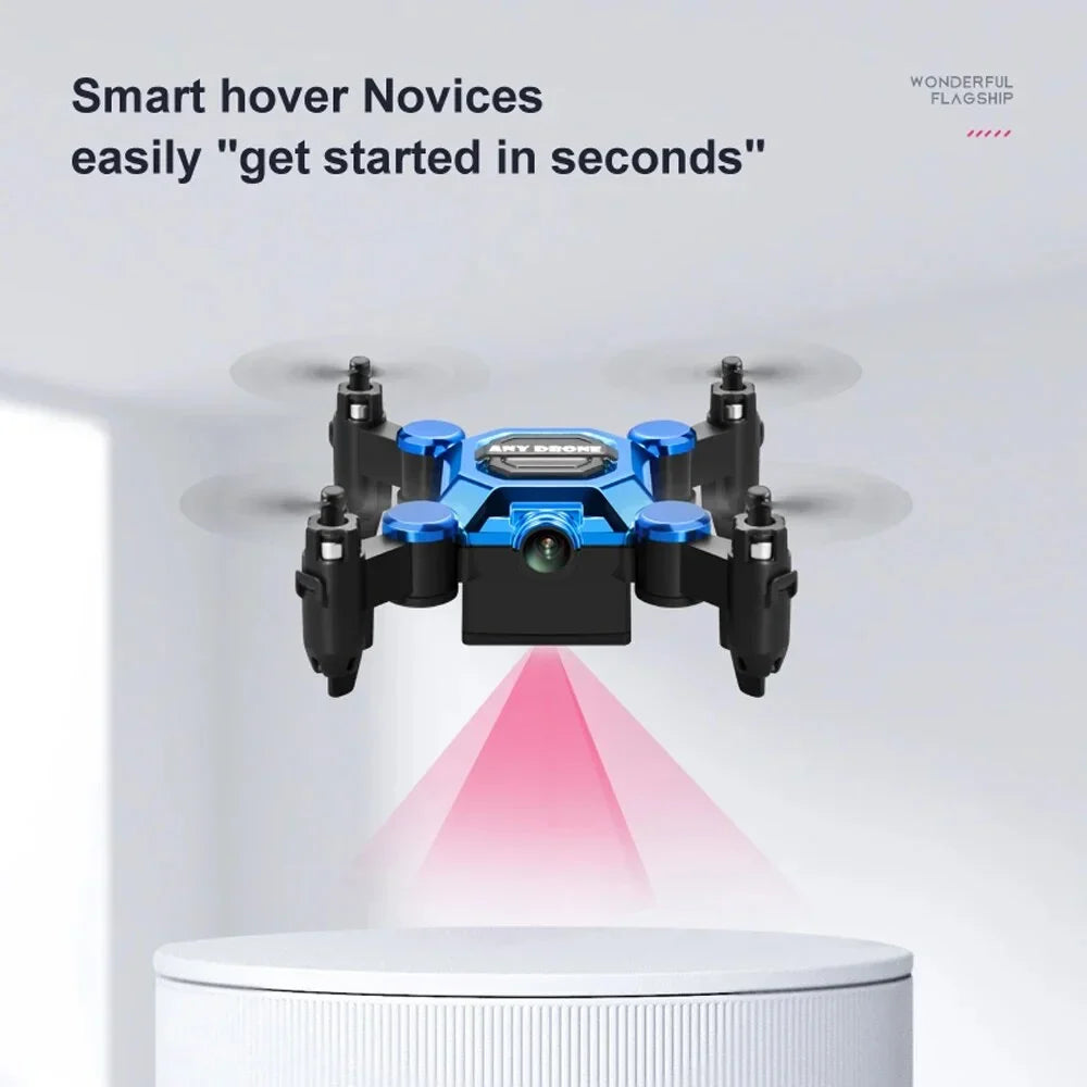 Aircraft Drone One Hovering Beginners for Kids, HD Headless Mini Suitable Quadcopter RC Flip for Toys K04 Auto Foldable Key 360¡ã Drones RC Gift Camera Land