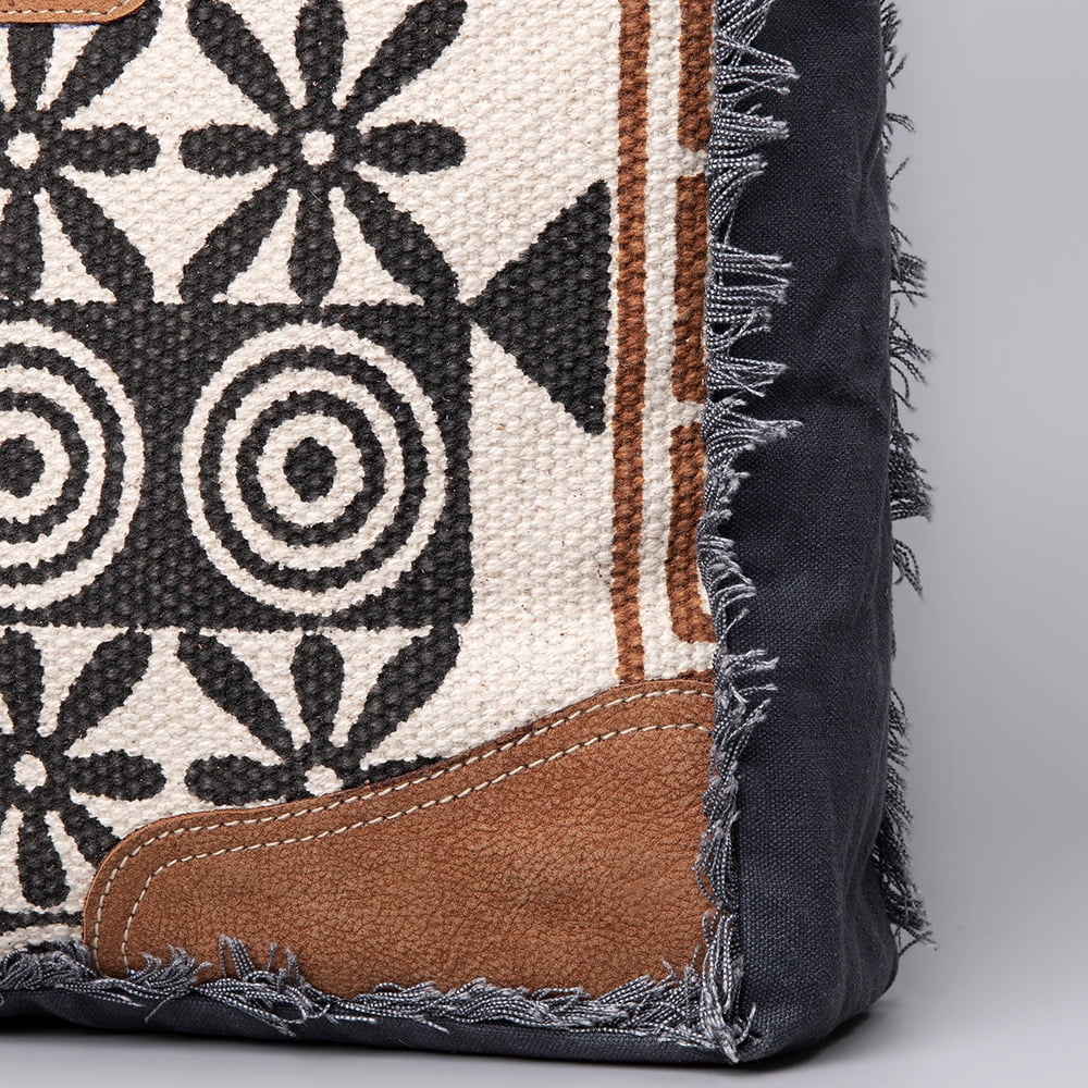handbag Upcycled Wool Upcycled western OHLAY KB491 women Canvas KB TOTE Leather bag purse Genuine