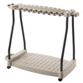 Light 30 Tool Garden Wheels Storage with Lawn and Rack for Taupe Steel Tools, Suncast