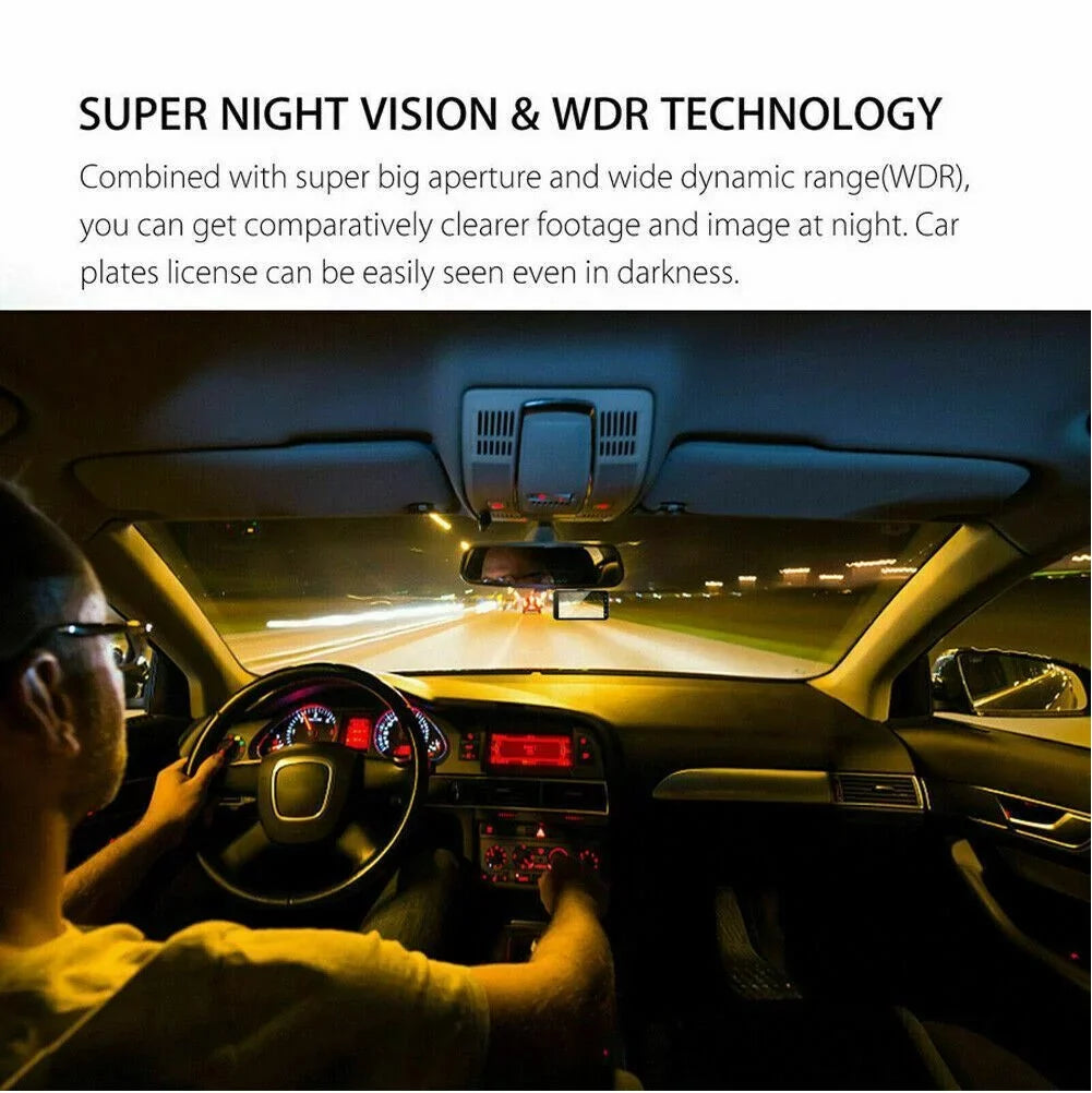 DVR Front Screen 1080P Dash Lens and Car Cam Rear Touch Camera 4" Dual Recorder