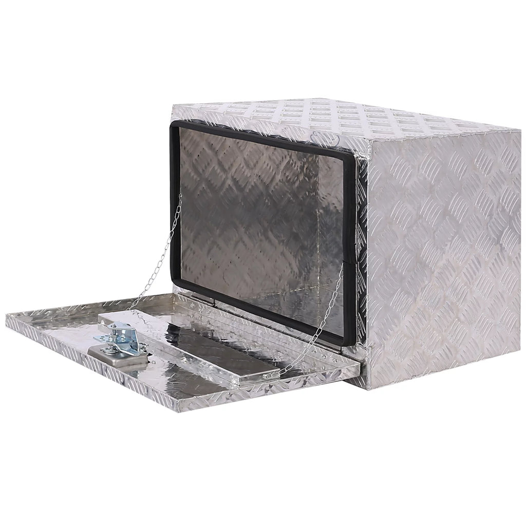 Silver Organizer, Box, JBLCC Underbody 24" Bed w/ Box, Truck Tool Tool Box Tool Outdoor Lock RV Trailer Aluminum Pickup Keys, Storage Storage Box,