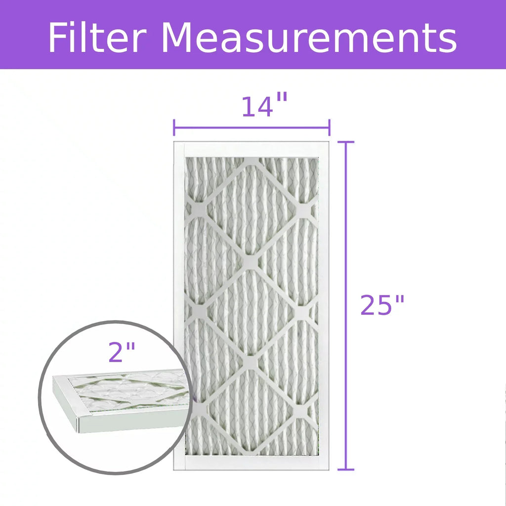 Pack) Purolator Pleated Air Mechanical 14x25x2, MERV Extended (6 DMK80 Surface Filter, 8,
