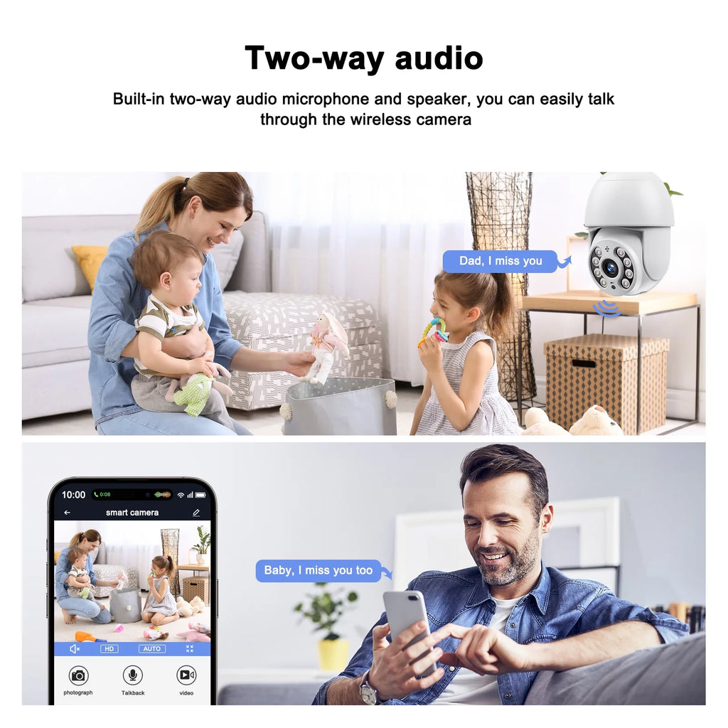 Indoor Light Dome Toguard WiFi Camera Security 2 Surveillance Packs Wireless Bulb SC30 PTZ 2K/4MP Outdoor Camera