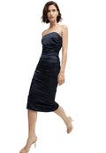 4 Strapless Veronica Dress, Navy Beard Kupa Women's
