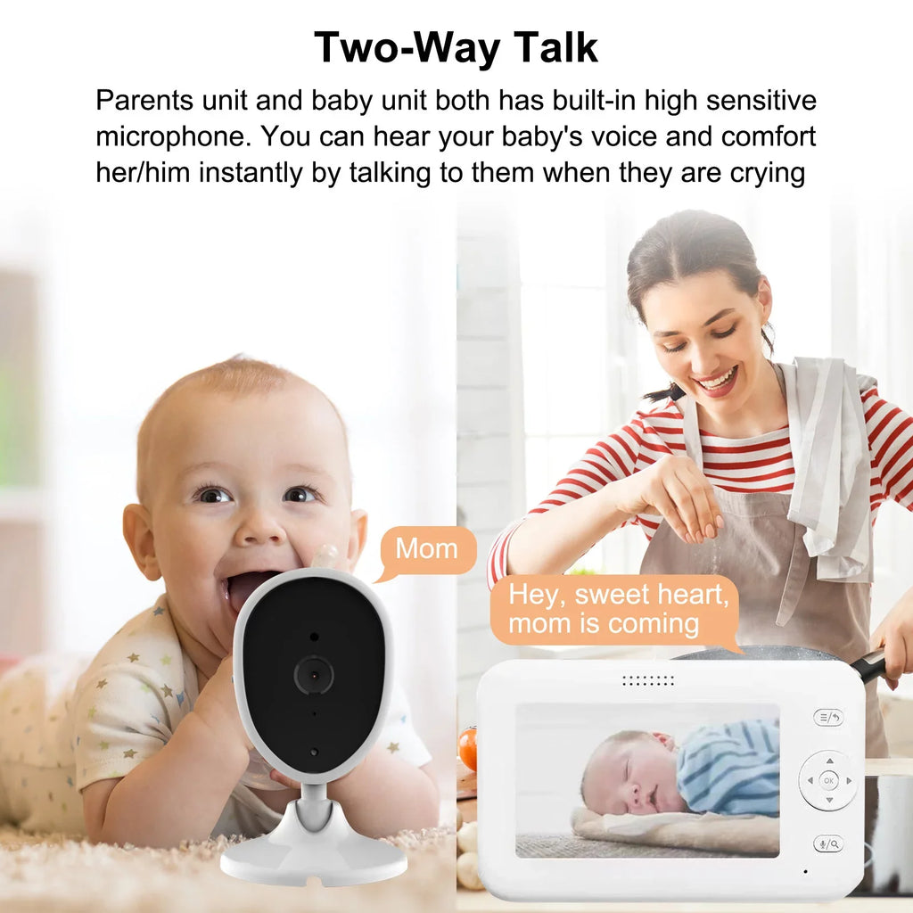 LCD IR Inch Motion Detection Built-in Monitor Video for Wireless Monitor TFT Room with Functions Screen Detection Arealer 4.3 Lullabies Monitor