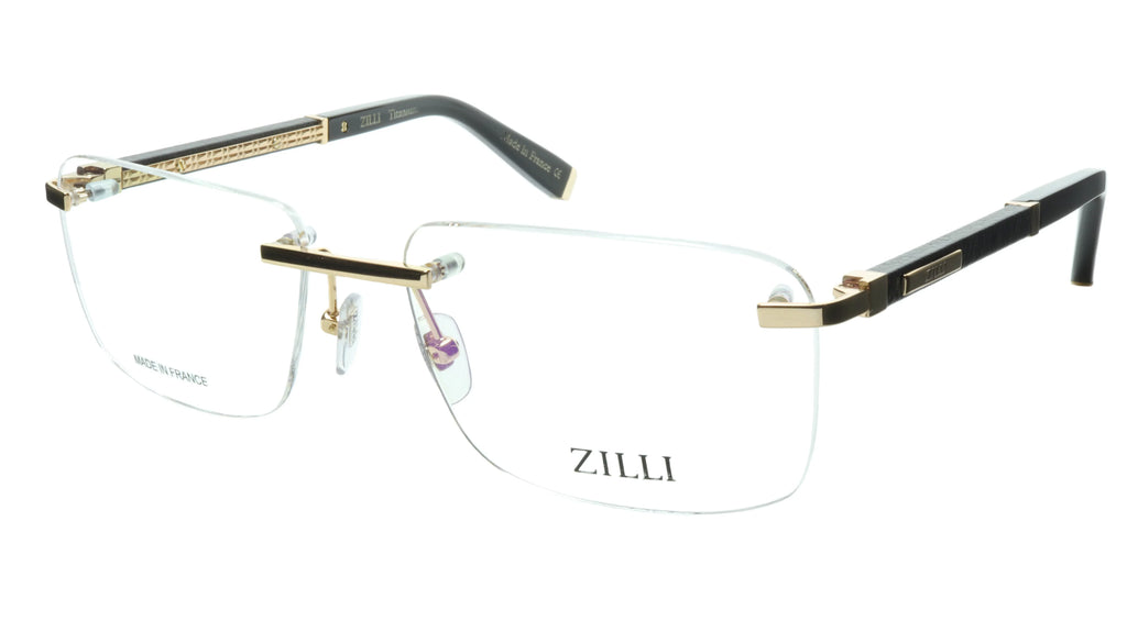 Rimless Eyewear High Titanium with Leather Quality Made and Real ZILLI