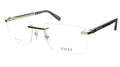 Rimless Eyewear High Titanium with Leather Quality Made and Real ZILLI