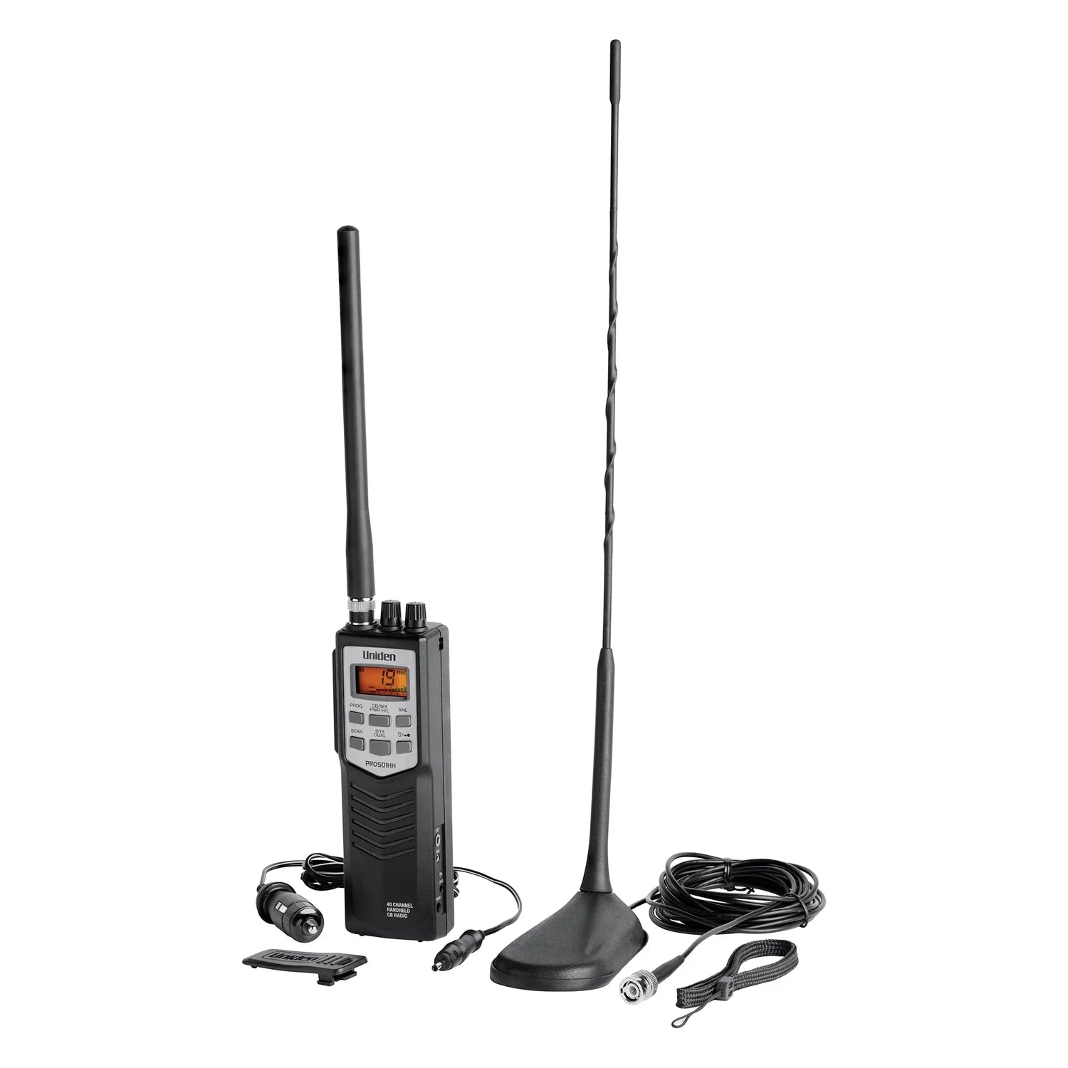 Antenna, Series PRO501TK Uniden Magnet-Mount with Radio Black, PRO501TK CB Handheld Pro 40-Channel