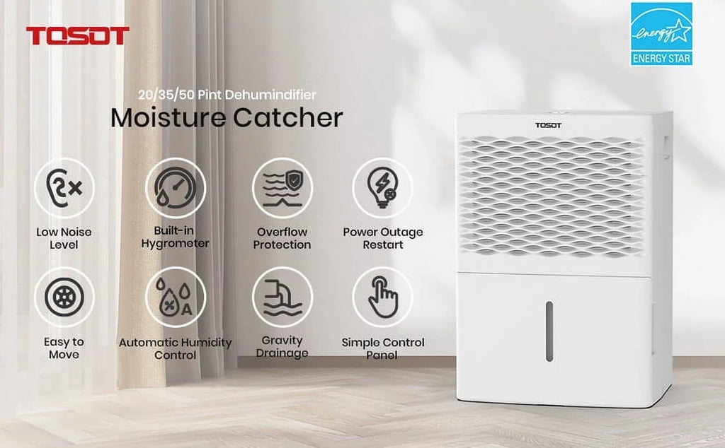 Energy BOX) DI66 (OPEN Quiet 4500 50 Super Pint Star TOSOT Dehumidifier Ft Sq