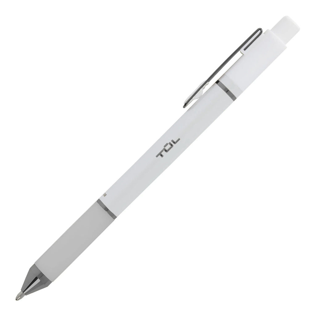 Pens Barrel, Pack 12 Point, Black 1.0 Ink, Retractable TUL? mm, Medium Pearl Of Ballpoint BP Pens, Series White