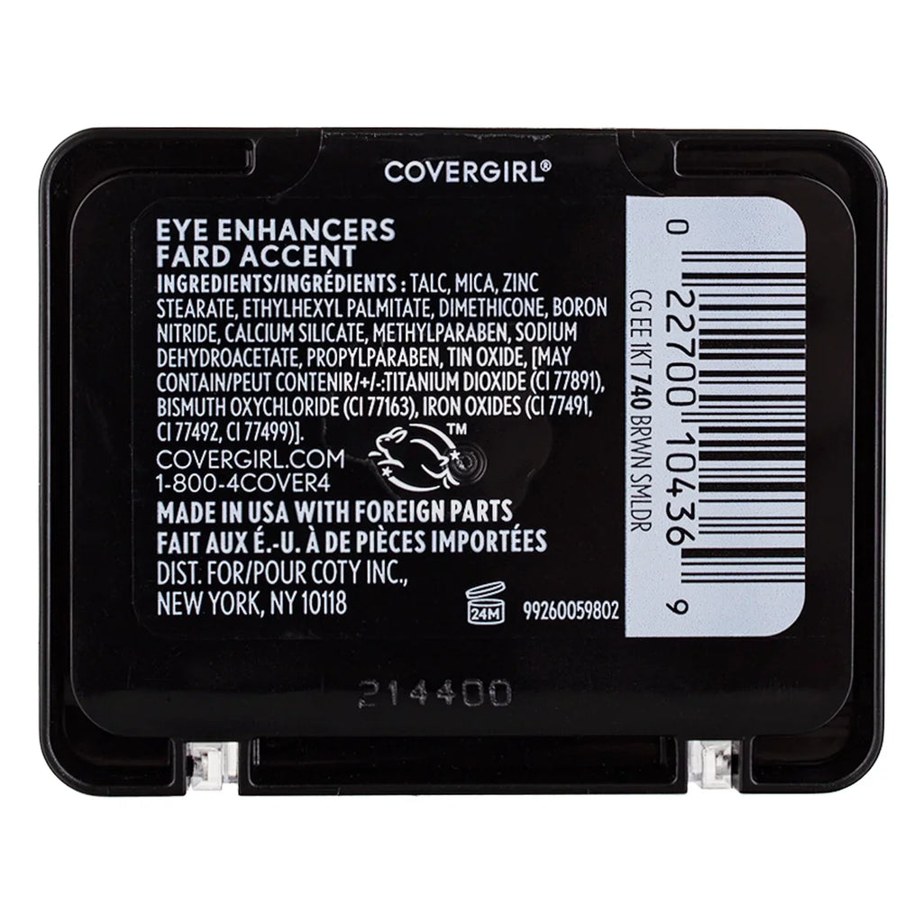 1 Eye 0.09 Brown Eye oz [740] Enhancers 4) Smolder CoverGirl Shadow, (Pack of Kit