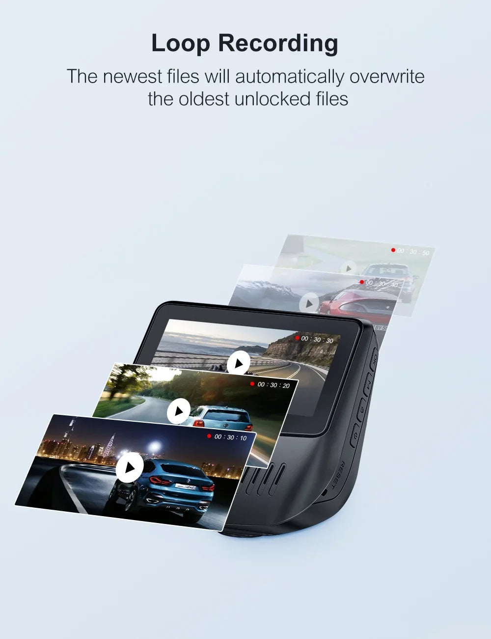for Vision, Wide Crosstour Loop WDR, 170¡ã IPS Recording, 3 Dash Cars and Angle, Rear,1080P Night Front Dash Recorder Camera Inch Screen, G-Sensor, Mode Support Cam 128GB Parking with with