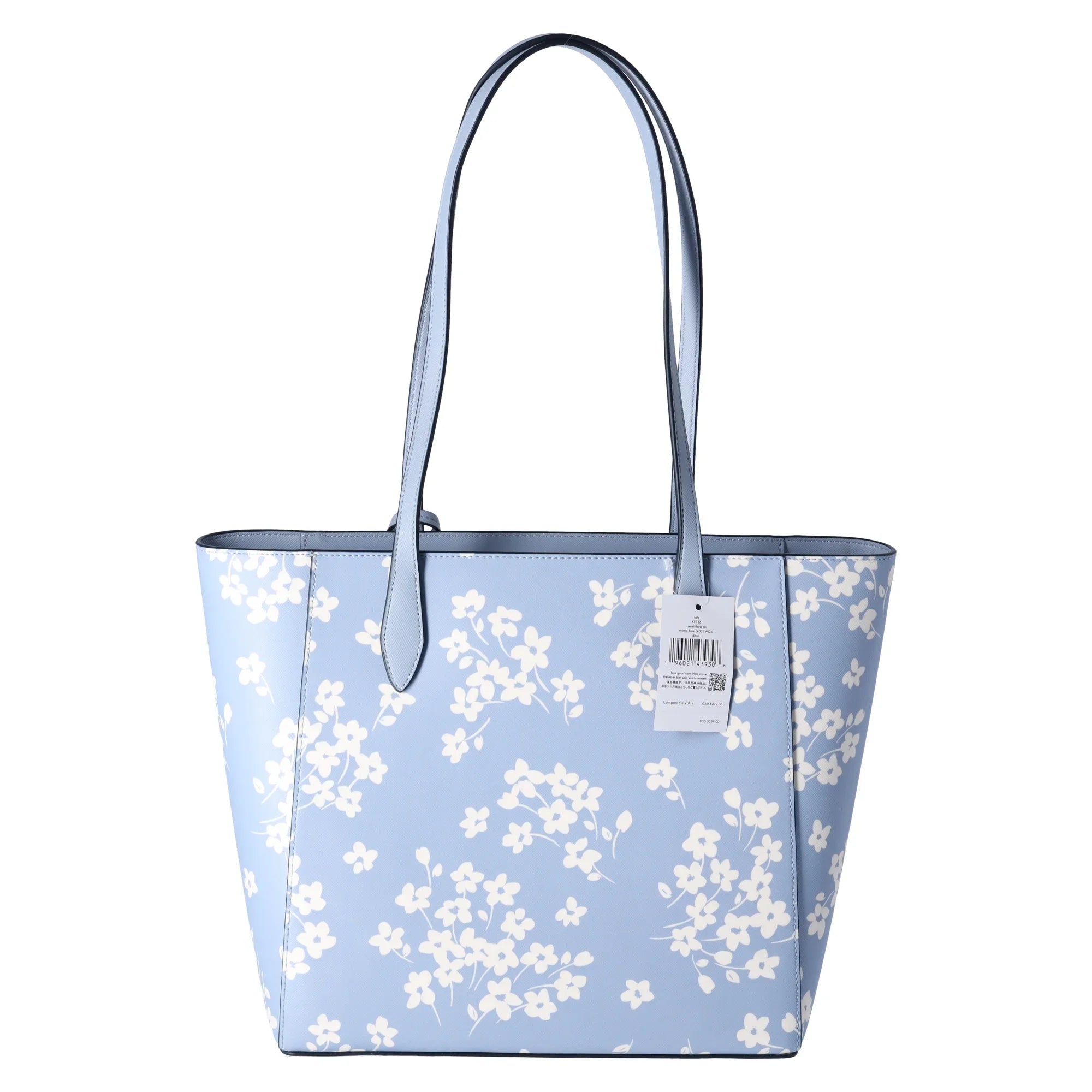 Seet Kate New Bag Flora Shoulder Tote Dana Spade Work Purse Muted York Blue