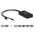 Pro, Adapter PC Dock/Docking Output and Gigabit with to DisplayPort, DisplayPort(Thunderbolt or Thunderbolt and Ethernet HDMI, Hub MacBook for 2 - Video HDMI DP Station Surface gofanco 2) 3.0 USB Mini