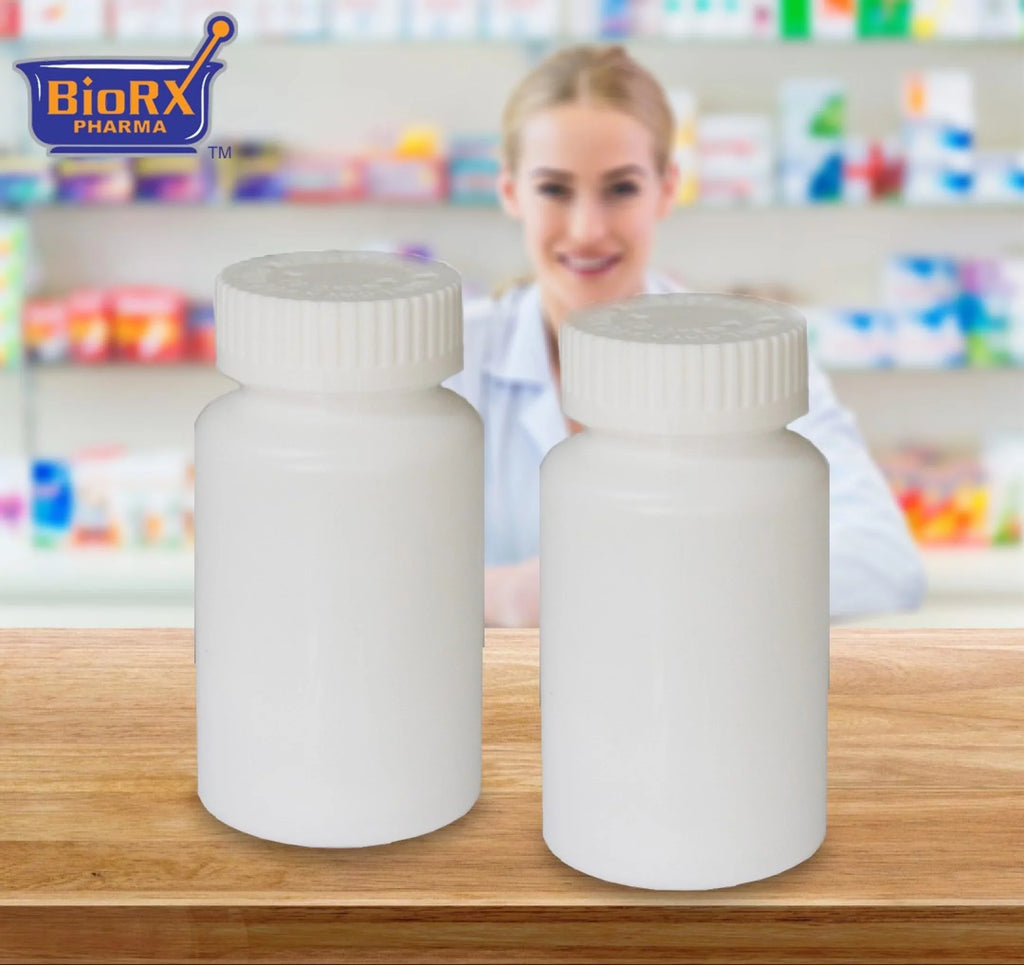 (QTY. Sponix Vials Mega-Pro, WHITE Caps, BioRx Child-Resistant Included Caps Dram 30 by 130) Pharmacy