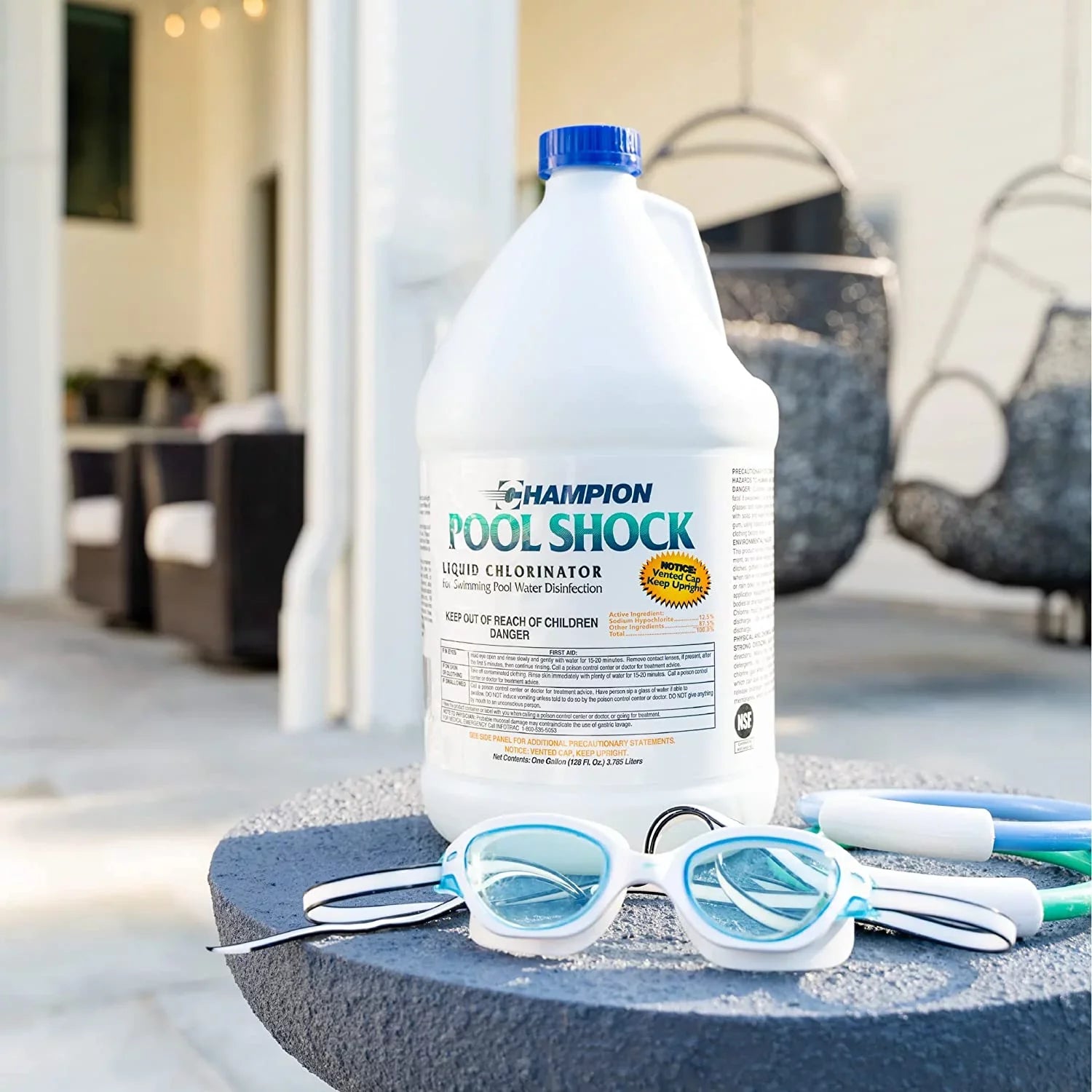 12.5% - (Case Gallons) Pool 1 Liquid Hypochlorite Chlorine Shock - Sodium