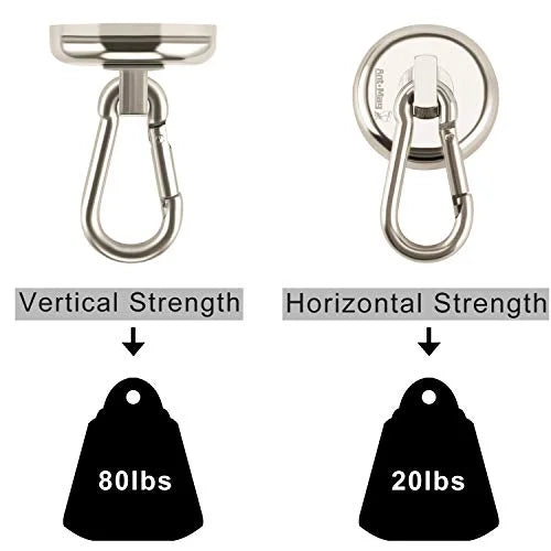 Magnetic Purse Office with Hookfor Warehouse - Kitchen Pac Snap Mag Magnet Factory Carabiner Heavy Hanging Swivel Indoor/Outdoor (6 Grill Ant Duty Hooks Carabiner Carabiner Neodymium bagnet 80LBS