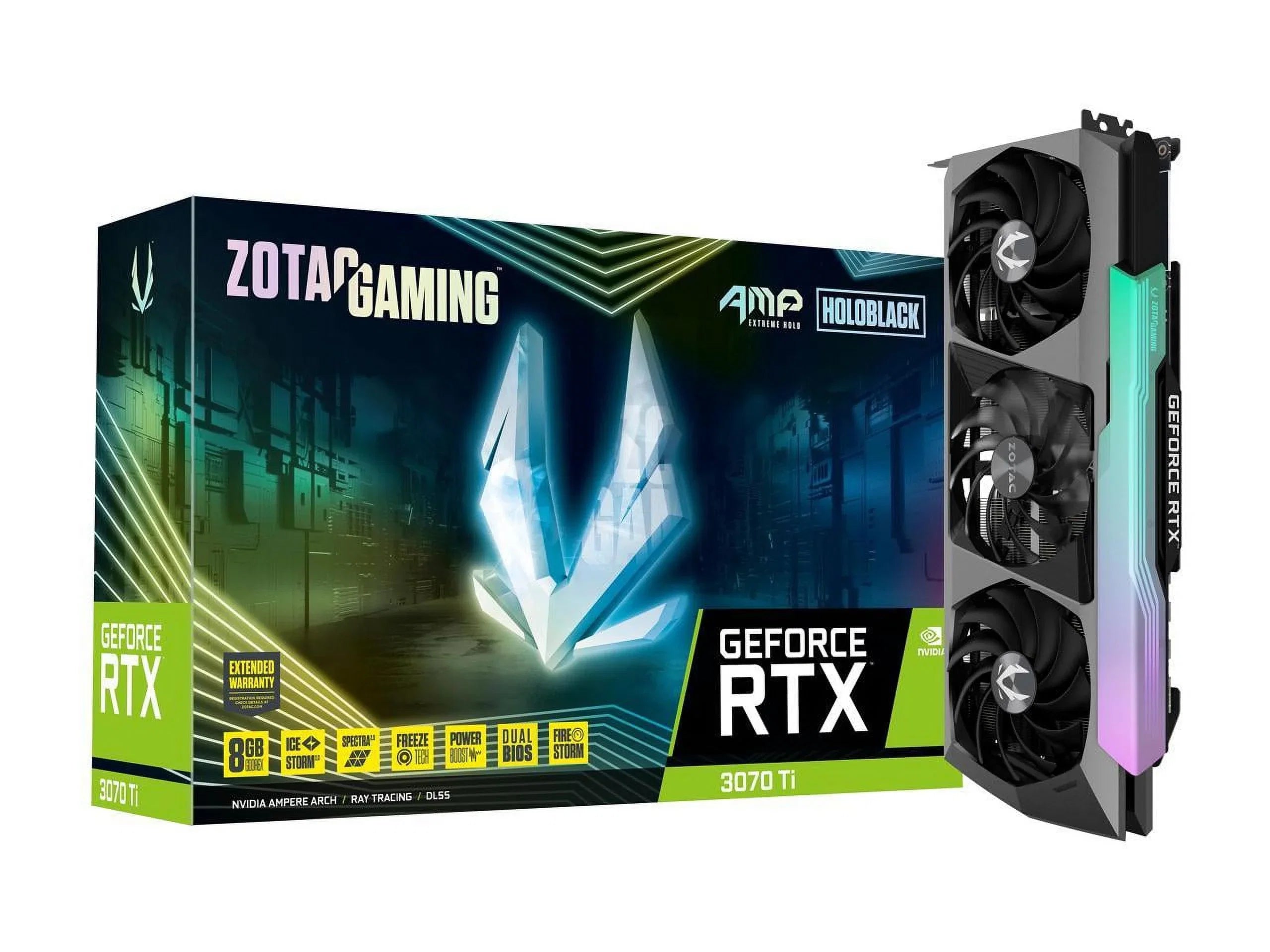 4.0 GDDR6X ATX ZOTAC Ti PCI 3070 Video ZT-A30710B-10P Express RTX Card AMP Holo 8GB GeForce Extreme