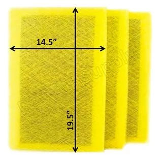 Pristine 16x22 Pads Replacement 16x22 Air RayAir (3 Supply Pack) Cleaner Filter Refills