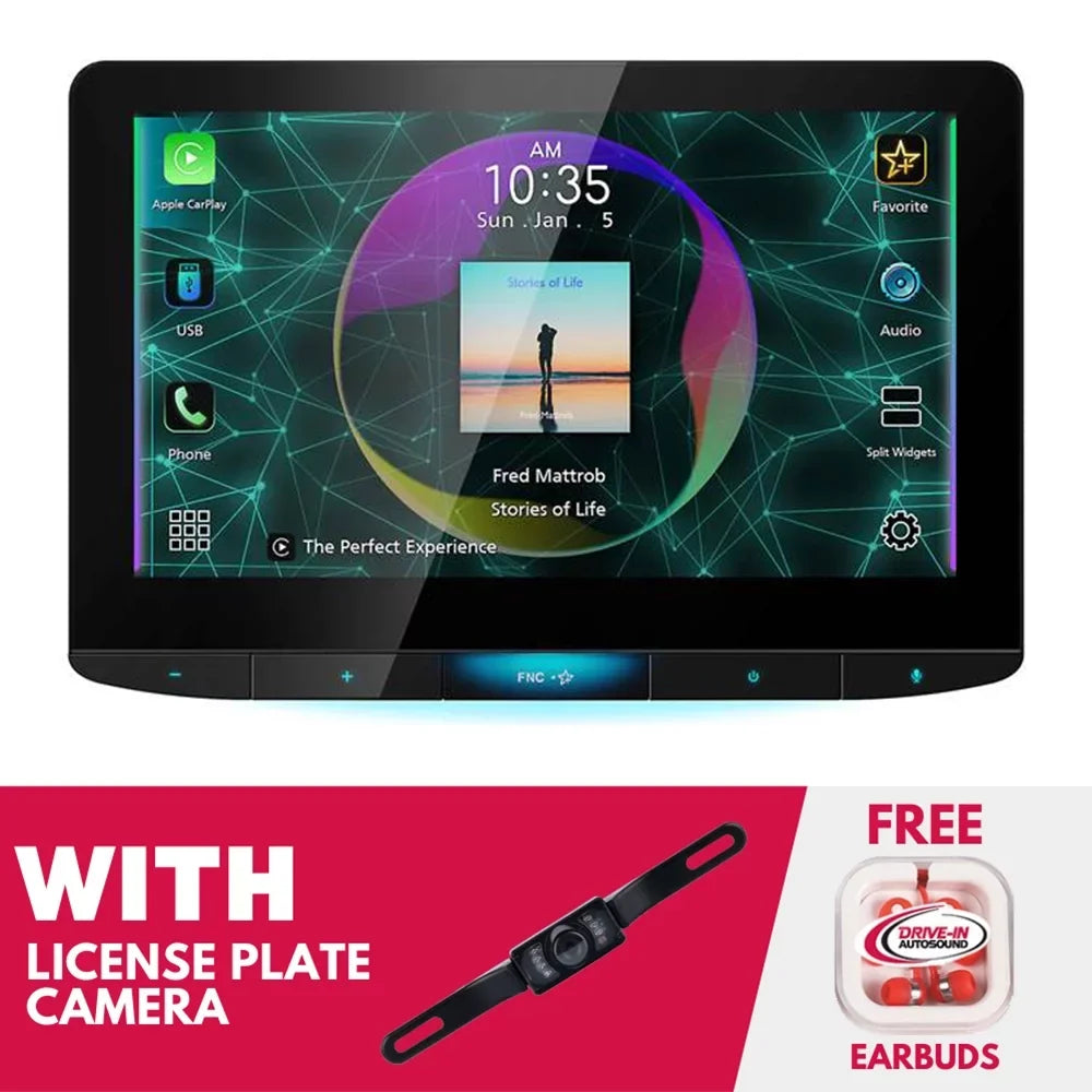Receiver New Digital License Camera Plate with Inch 10.1 JVC KW-Z1000W Multimedia