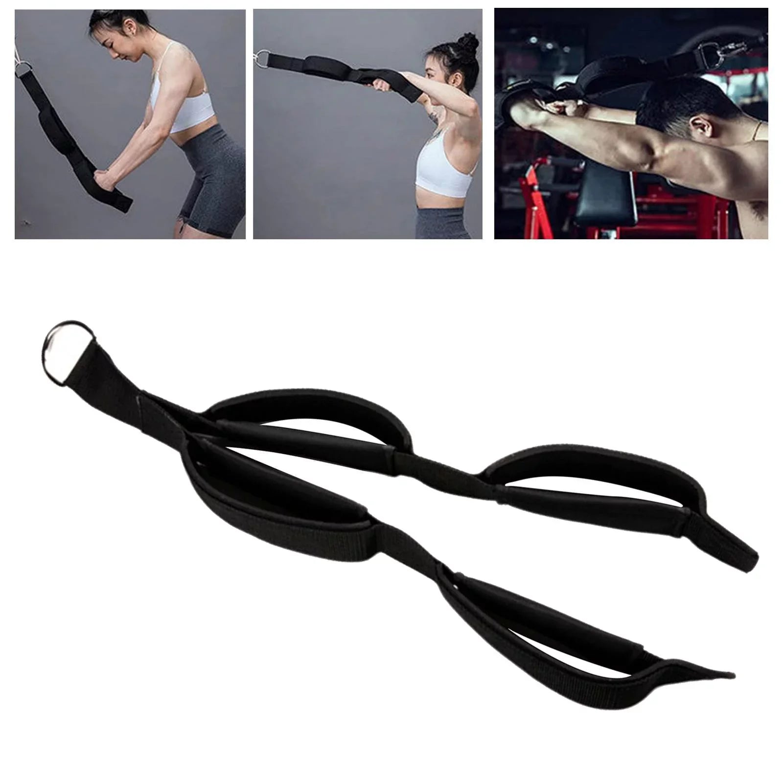 Machine Gym Training Attachment Tricep Strap Duty for Abdominal Grip Cable Strap Equipment Weight Handles Arm Heavy Lifting