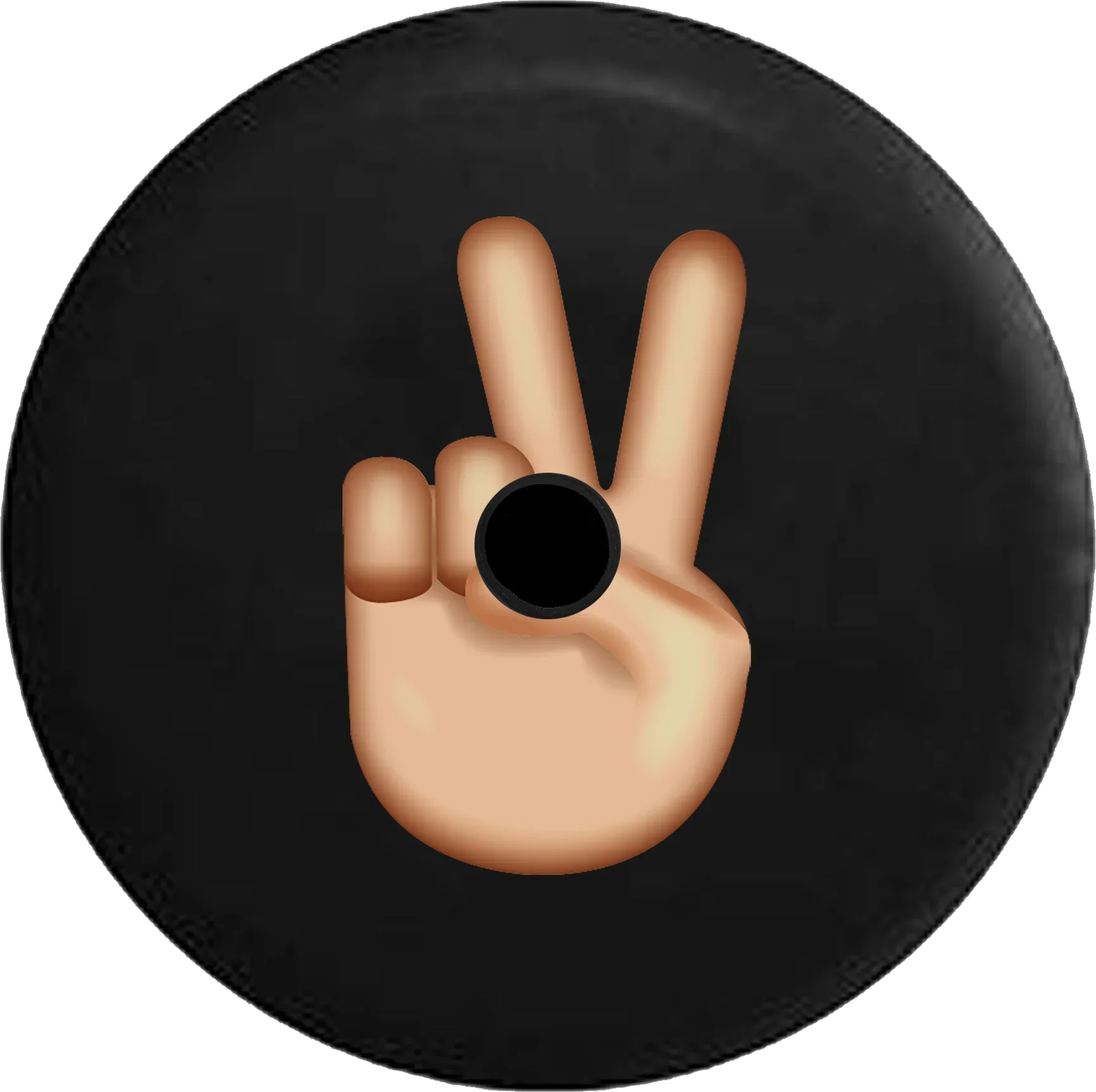 Sign RV Peace for Emoji Cover Fingers Backup Jeep Tire Spare Wrangler Inch 33 2019 Camera 2018 Text JL