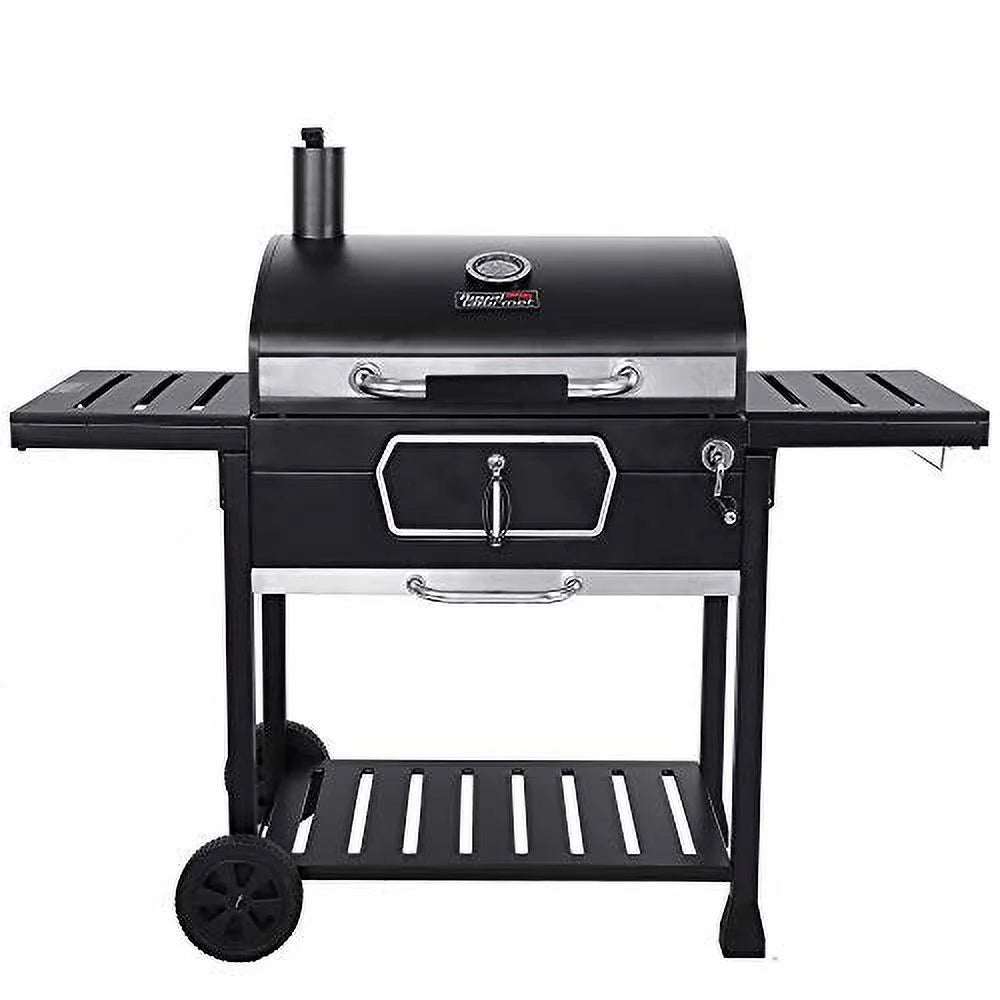 Picnic Smoker Charcoal Gourmet Patio Cooking, CD2030AN Deluxe Black, Grill, 30-Inch Backyard Camping BBQ Large Royal