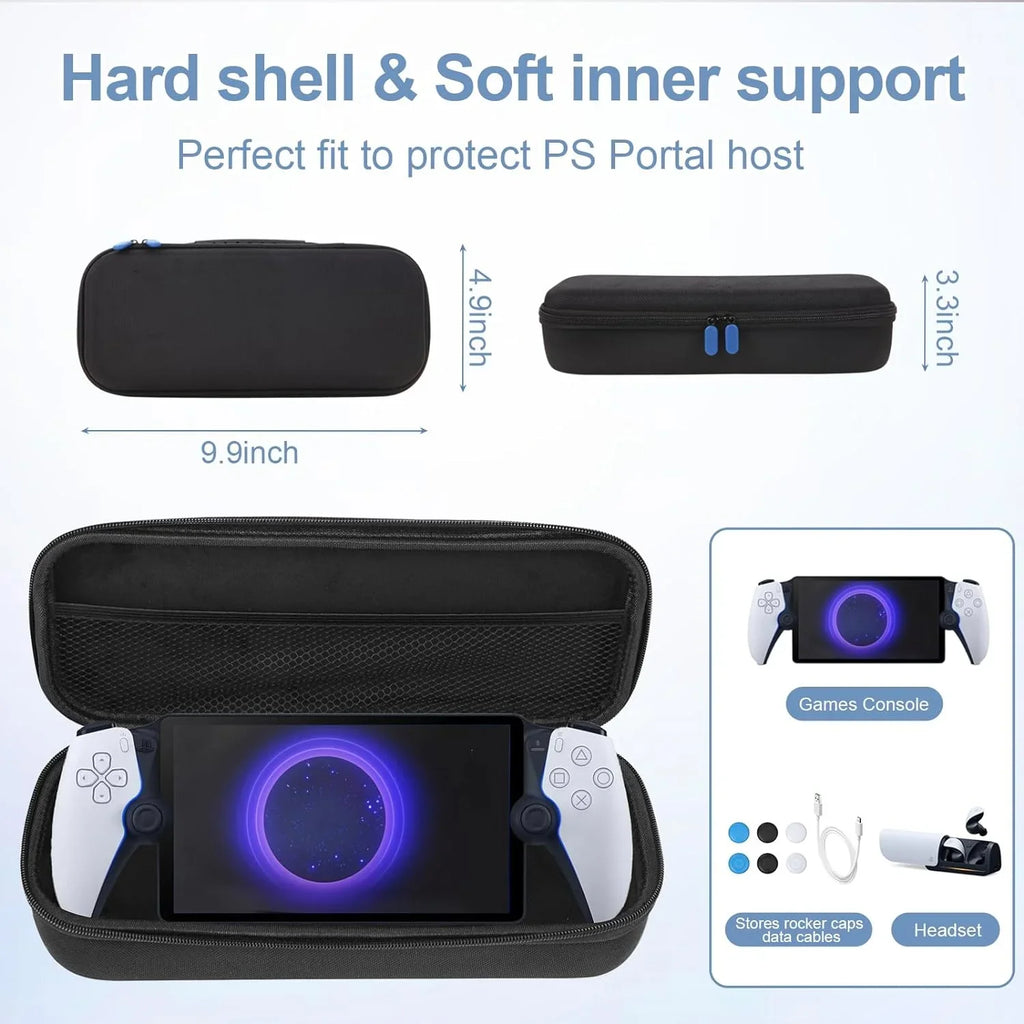 Carrying Uberwith Console for Fit for Portal,Portable PlayStation handheld Shell Case Consoles,EVA Case Storage Carry ps5 Pouch Portable Remote Hard Travel PS Case Streaming Storage portal Game