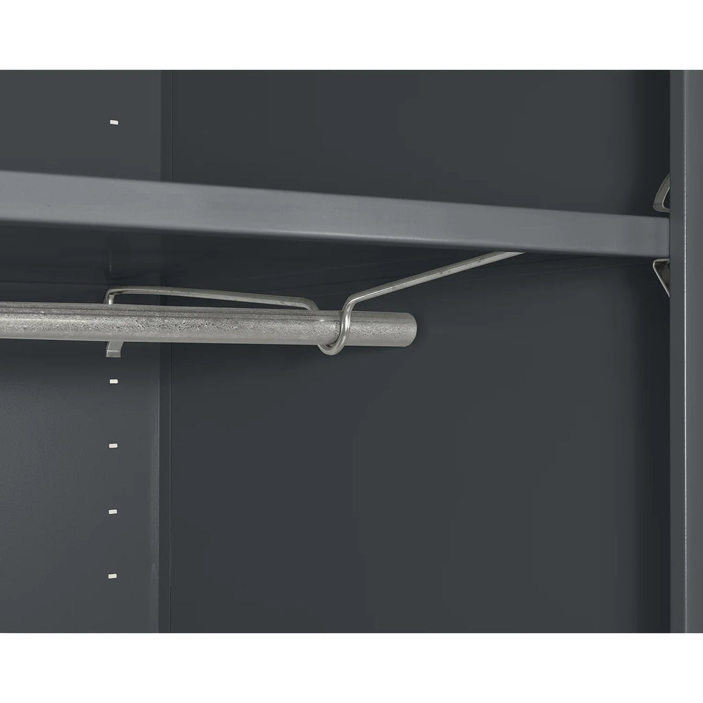 72"H, Charcoal Elite x Wardrobe x Adjustable 36"W Shelf, 24"D Cabinet Series with