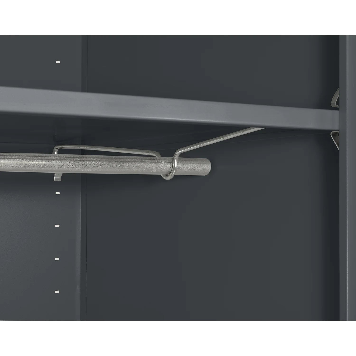 72"H, Charcoal Elite x Wardrobe x Adjustable 36"W Shelf, 24"D Cabinet Series with