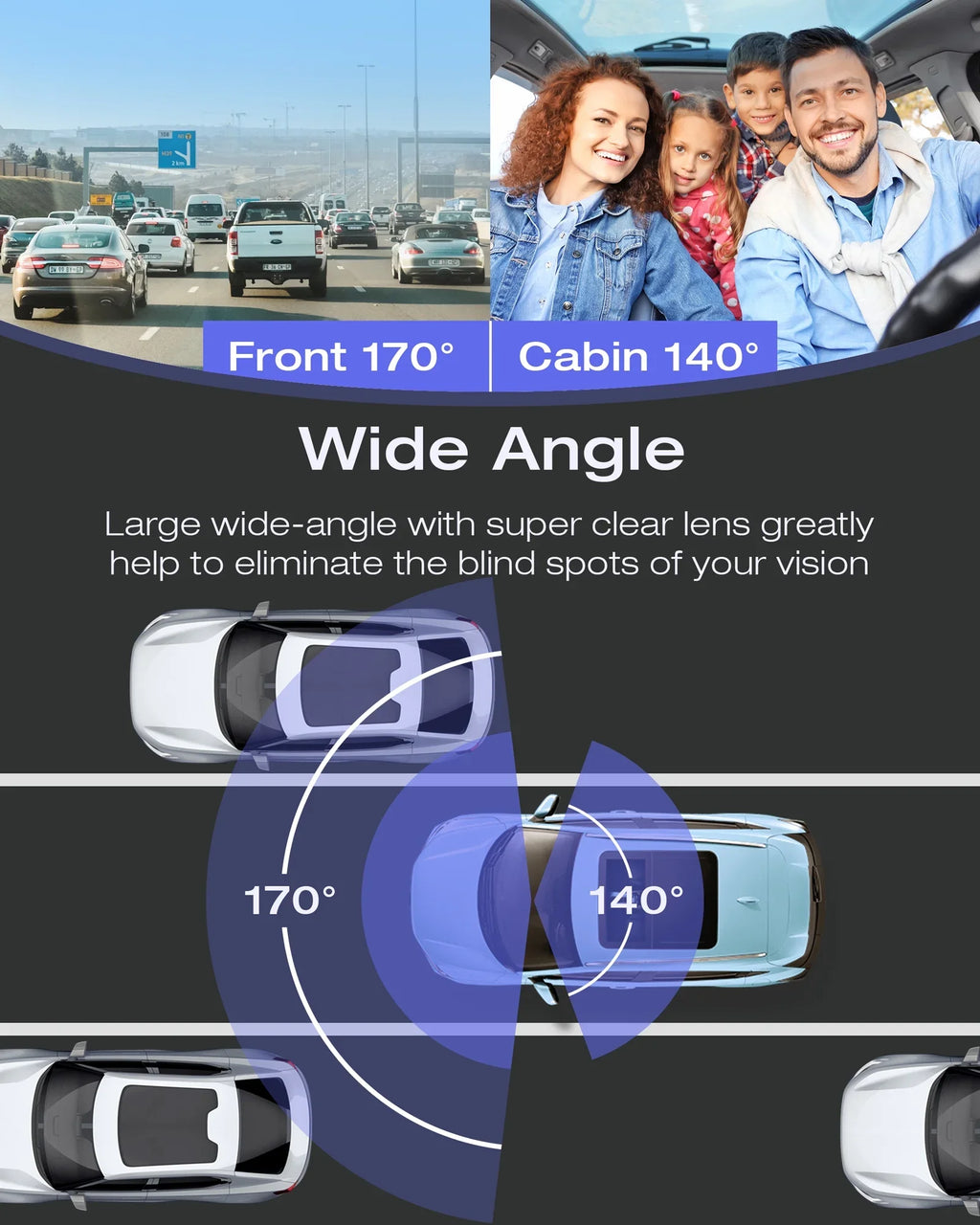 Display Night ,Parking ,IR Camera Dash Loop Inch G-Sensor, Recording, 1080P HDR 1.5 FHD LCD TOGUARD Camera Mode, Vision Cam Car Car
