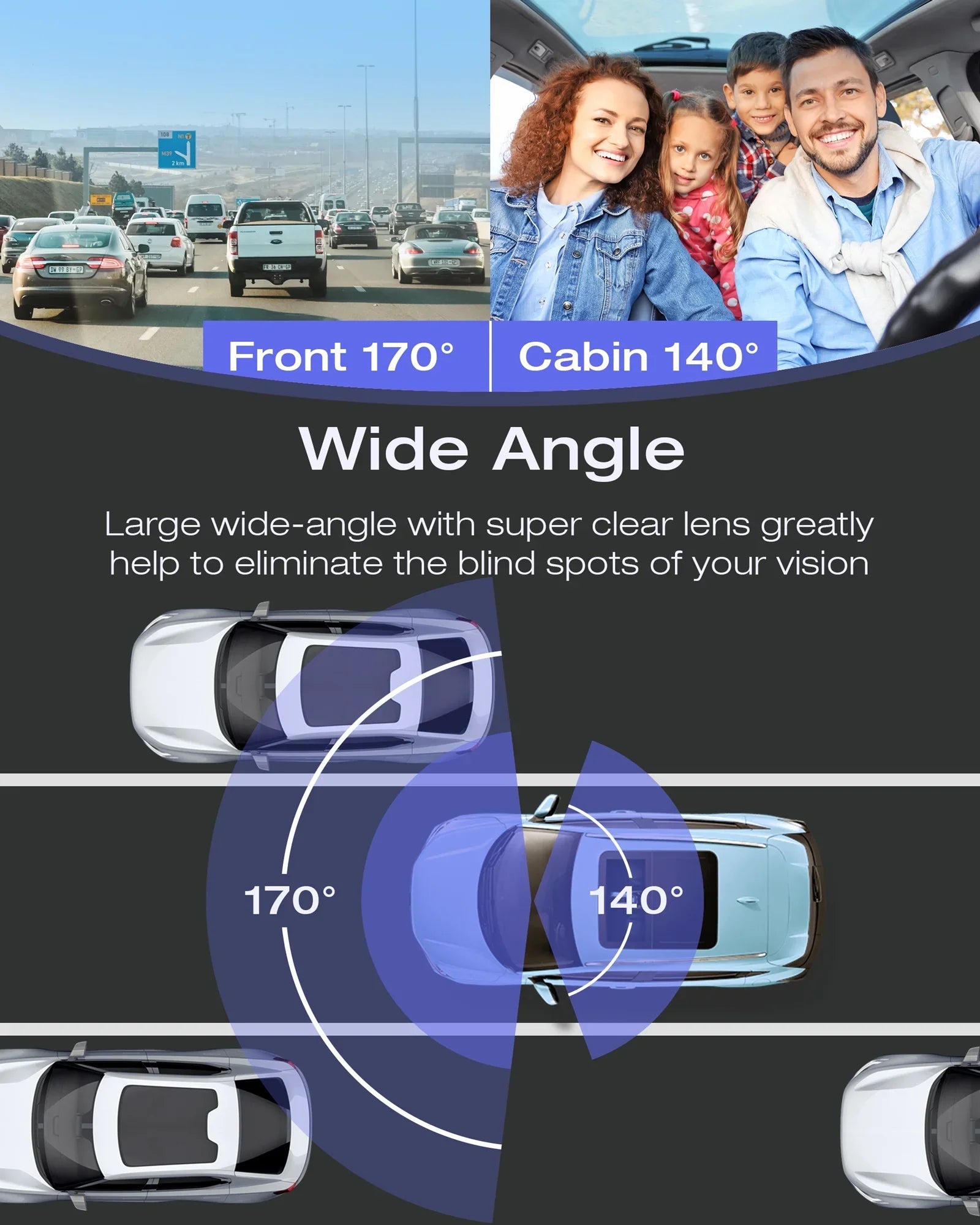 Display Night ,Parking ,IR Camera Dash Loop Inch G-Sensor, Recording, 1080P HDR 1.5 FHD LCD TOGUARD Camera Mode, Vision Cam Car Car