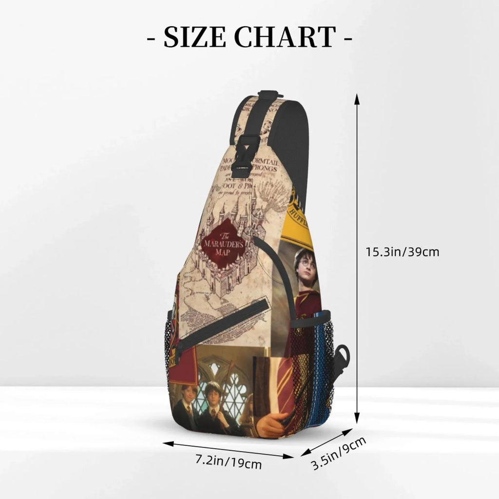 Women Harry Potter Logo Bags Diagonally Sling Daypack Men For Bag Backpack Chest Crossbody Adults Teen Travel