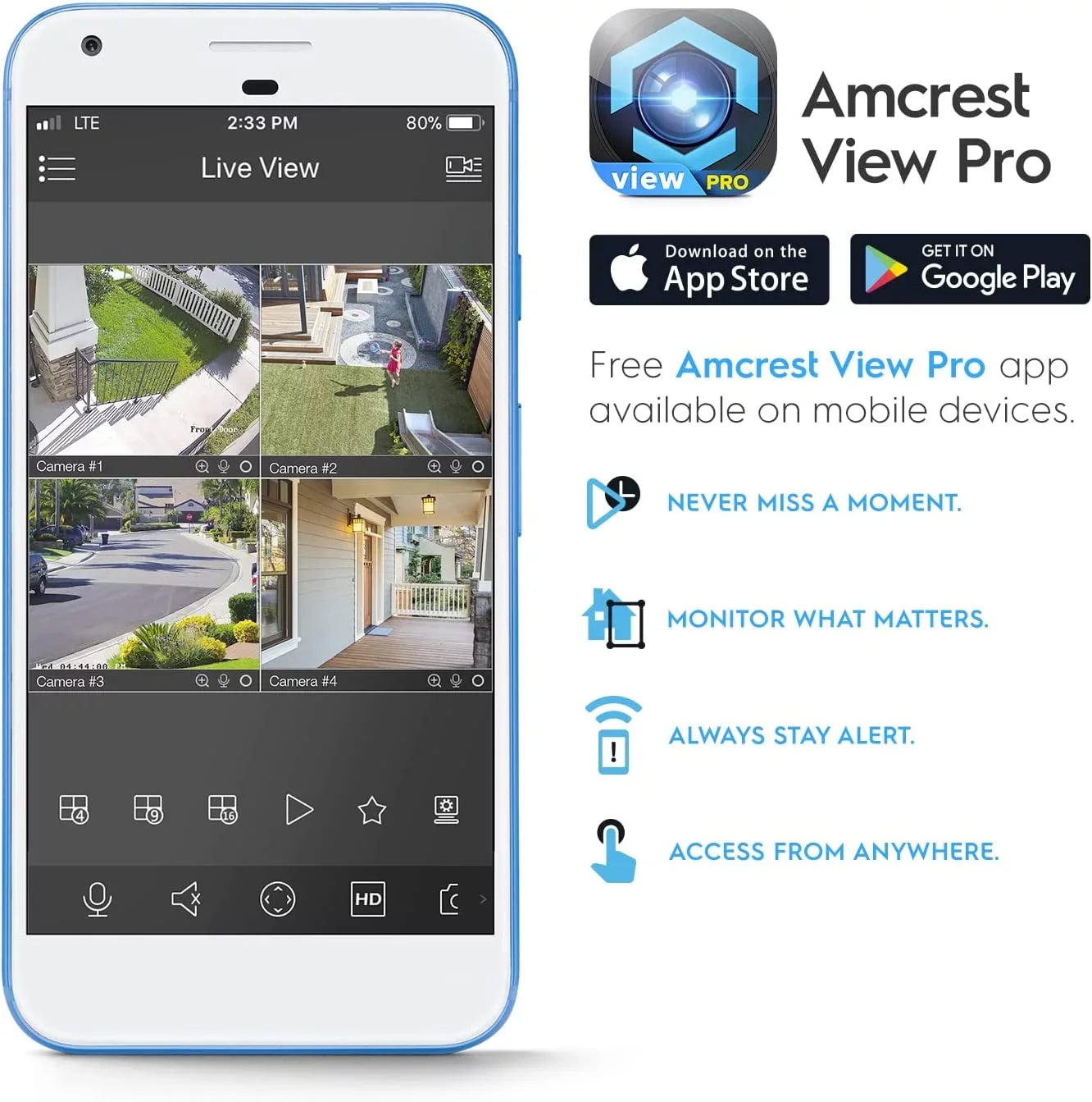Amcrest Perimeter Vision, IP5M-W1150EW-AI PoE Built-in IP Microphone, AI FOV, Wedge Vehicle Security 5-Megapixel Human 98ft Camera Night IP Camera, Detection, Outdoor, 5MP@20fps & 130¡ã Protection,