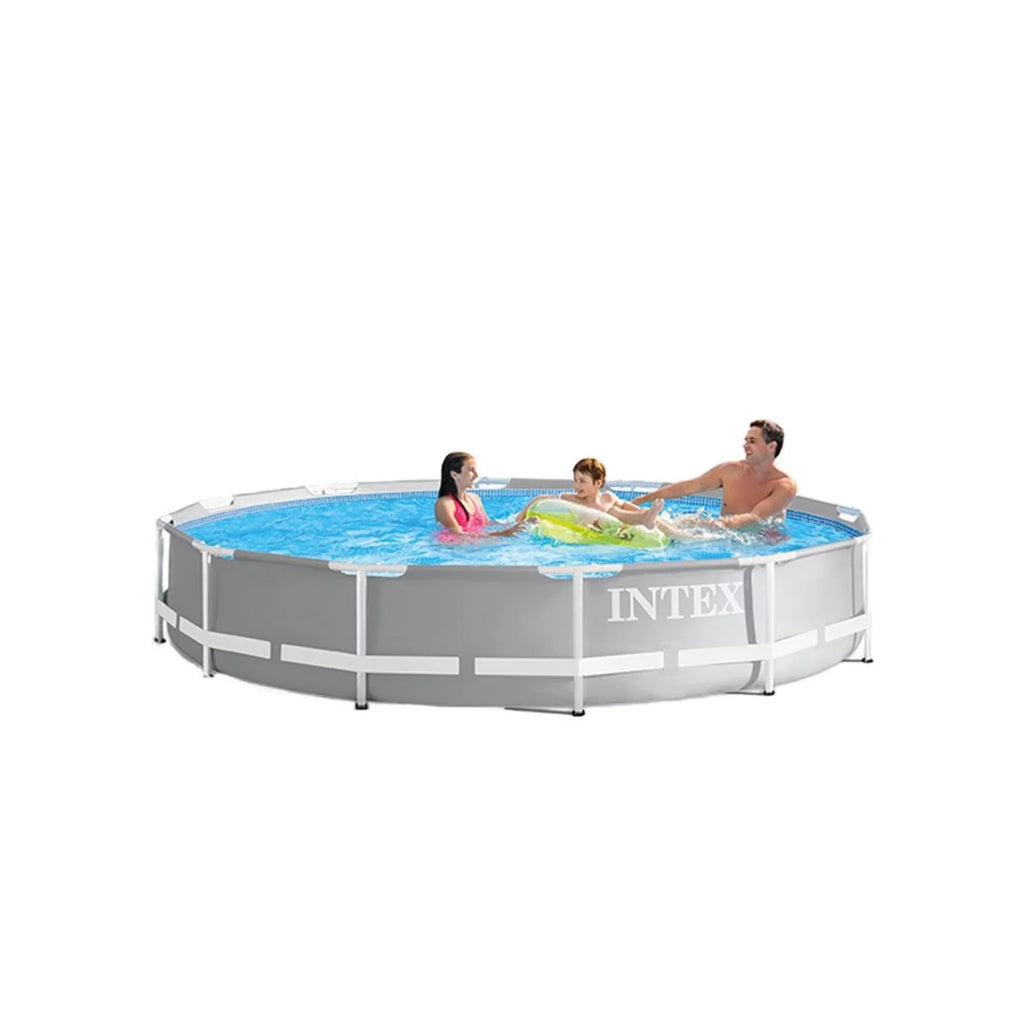 12' with Pool Prism Ladder Swimming Ground 48" Bundled Above x Ground Frame 30"