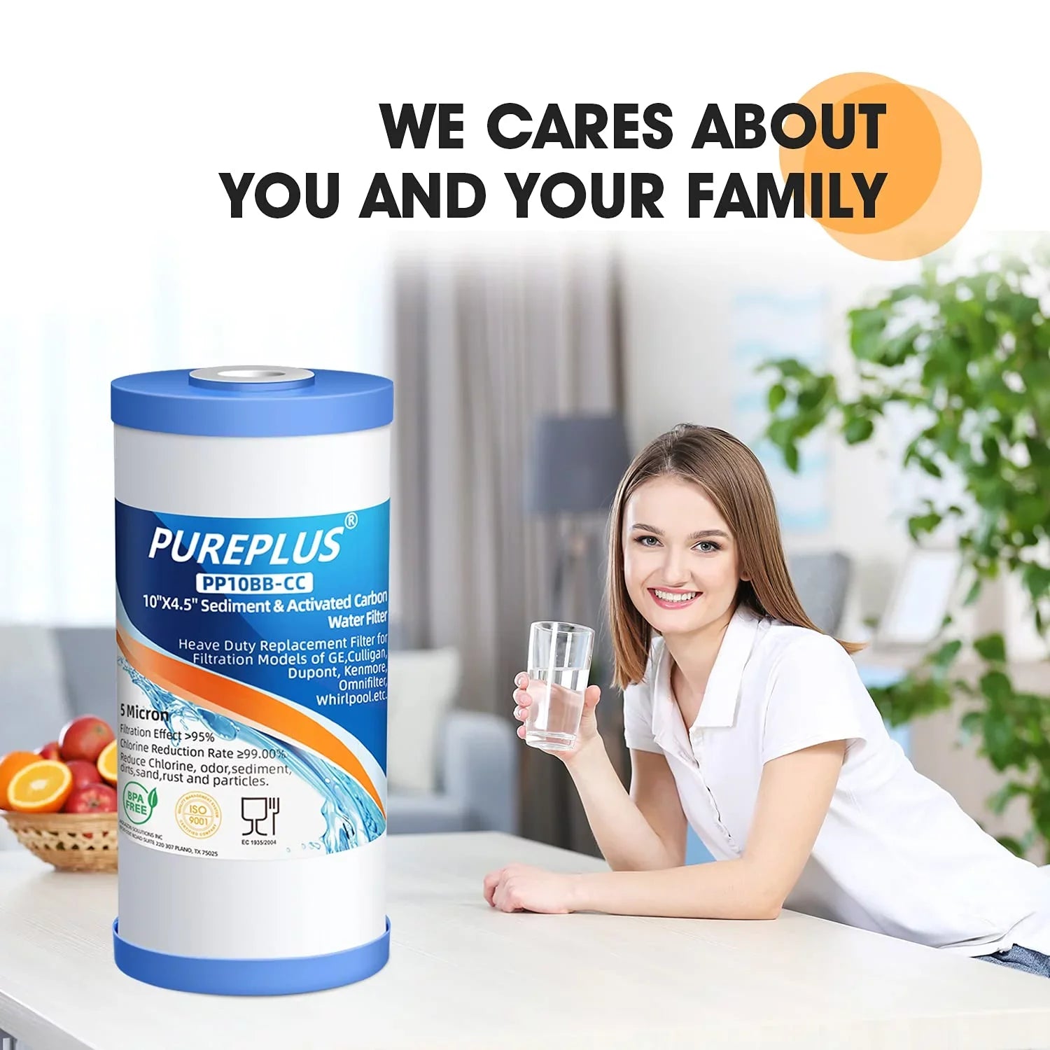 GNWH38S PP10BB-CC GE WRC25HD RFC-BB GXWH35F Sediment GXWH40L 4.5 Culligan House Whole Pentek x 5 Water and PUREPLUS Micron 10 FXHTC RFC-BBSA Compatible 3Pack Filter Carbon with Cartridge