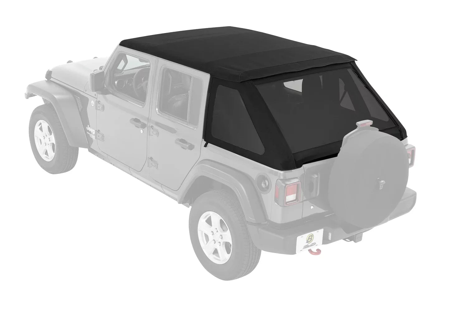 Current, Jeep Bestop Years Wrangler Model Trektop Black JL, Twill a 2018 (56863-17) for 4-Door to