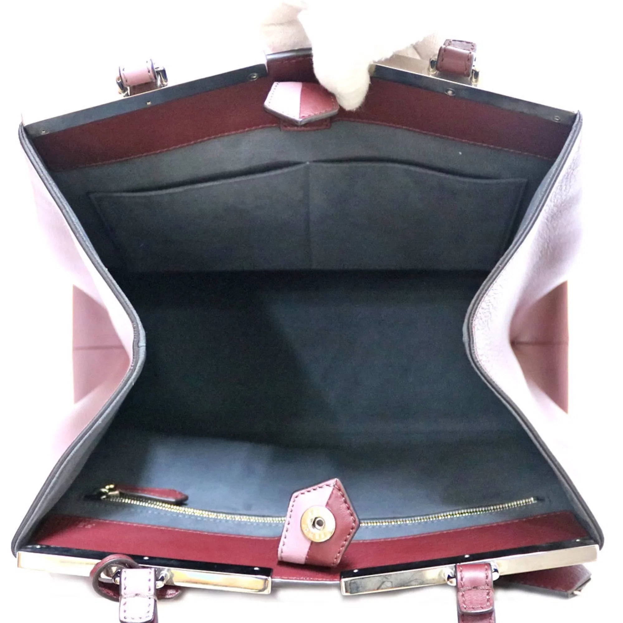 Women's Pre-Owned Leather Bag Fendi Pink (Fair) Shoulder FENDI