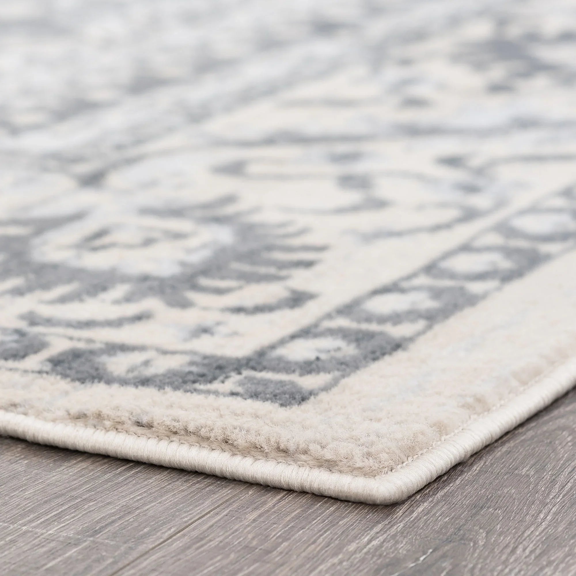 Madison 7' Traditional Tayse Rectangle Garlands x MDN3841 Dark 5' Medallion Rug Area Gray