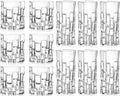Glass oz 1 Count DOF Crystal oz, 12 Tumbler 11 Highball Drinkware Whiskey RCR Cristalleria Set Pack Italiana & 11.5 of