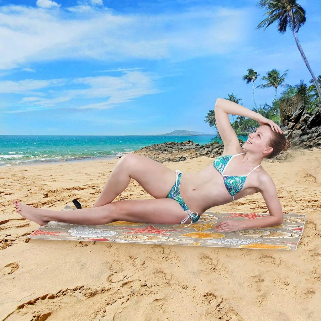 Swimming - Quick Towel Oversized Dry Compact - Holiday#2 Travel Camping Lightweight Beach Towels Absorbent Super for Seashells Bestwell Towel